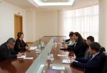 Türkmenistanyň Daşary işler ministrliginde UNOPS-yň köp ýurtly edarasynyň direktory bilen duşuşyk geçirildi