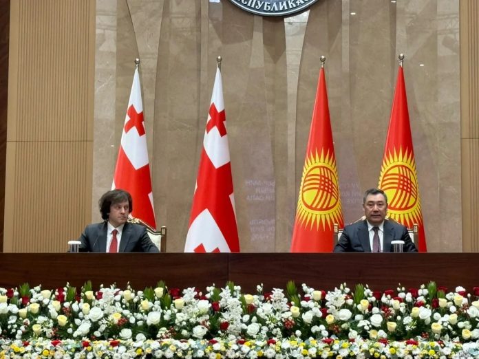 kyrghyzstan president sadyr jafarow and georgia PM Irakli Kobakhidze