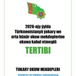 Giris synaglary 2026 hunarmen we bakalawr