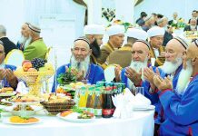 Arkadag şäherinde toý sadakasy berildi
