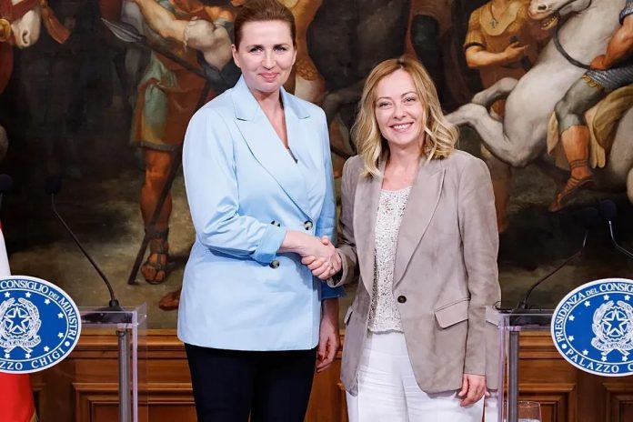 denmark italy pm meloni mette frederikson