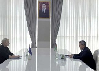 Türkmenistanyň Daşary işler ministri Ýewropa Bileleşiginiň Türkmenistandaky Ilçisi bilen duşuşdy