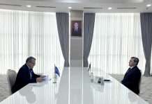 Türkmenistanyň Daşary işler ministri Migrasiýa boýunça halkara guramasynyň Merkezi Aziýa ýurtlary boýunça utgaşdyryjysy bilen duşuşdy