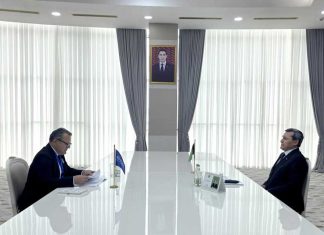 Türkmenistanyň Daşary işler ministri Migrasiýa boýunça halkara guramasynyň Merkezi Aziýa ýurtlary boýunça utgaşdyryjysy bilen duşuşdy