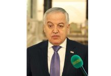 Türkmenistanyň Prezidenti Täjigistan Respublikasynyň Daşary işler ministrini kabul etdi