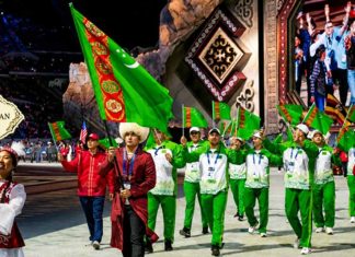 Туркменские спортсмены принимают участие во Всемирных играх кочевников