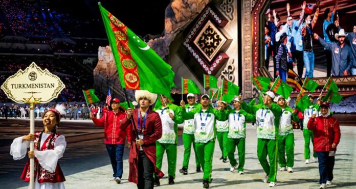 TURKMENISTAN-DELEGATION-BISHKEK-arena-nomad-games-charwadarlar