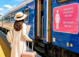Almaty-Daşkent otlusynda zenanlara niýetlenen wagon