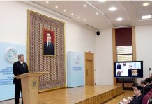 Türkmenistanyň DIM-nde döwlet sylaglaryny gowşurmak dabarasy geçirildi