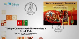 Türkiýe Respublikasy-Türkmenistan umumy poçta markasy çykaryldy