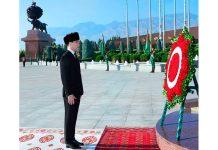 Türkmenistanyň Prezidenti Serdar Berdimuhamedow Hatyra güni mynasybetli çärä gatnaşdy