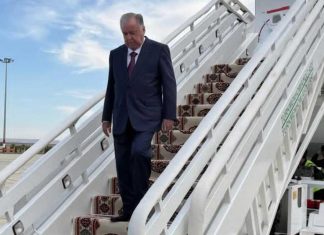 Täjigistan Respublikasynyň Prezidenti Emomali Rahmon Türkmenistana geldi