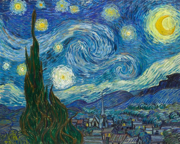 vincent van gogh yyldyzly gije starry night De sterrennacht